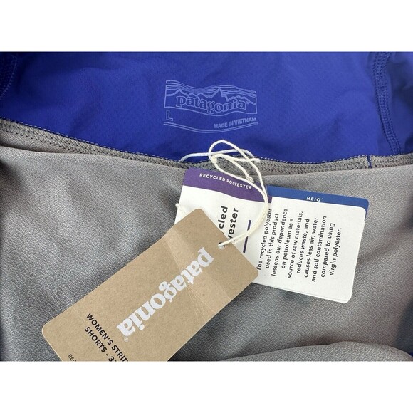 PATAGONIA WOMEN'S LINED STRIDER SHORTS 3.5 IN INSEAM BLUE SIZE LARGE - Picture 8 of 9